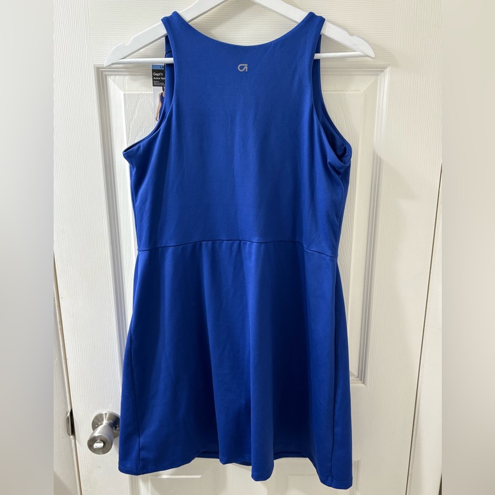 Gap Fit NWT Women's Active Tank Dress Skort Size Large Bright Blue MSRP $70 - Picture 7 of 13